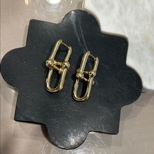 Gold “Hardware” Style Earrings